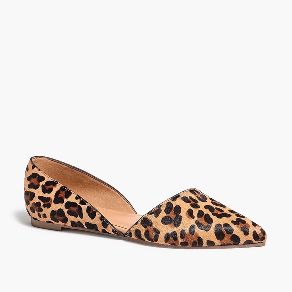 J. Crew Factory Shoes - New JCREW Zoe Calf Hair d'Orsay Flats in Leopard